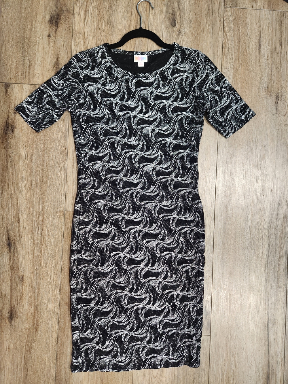 Black and Silver Patterned Dress